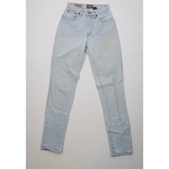 Vintage 90s Streetwear Womens 3 Distressed Relaxed Fit Tapered Denim Jeans USA - Picture 1 of 16